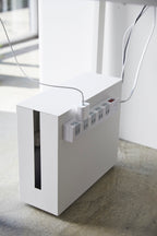 Cable Organiser Box With Castors - Tower - White