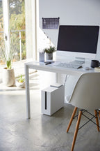 Cable Organiser Box With Castors - Tower - White