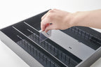 Expandable Cutlery Tray With Slanted Compartments - Tower - Black
