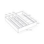 Expandable Cutlery Tray With Slanted Compartments - Tower - Black