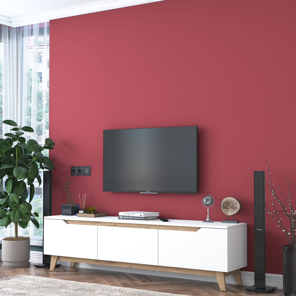 Meubles Tv D1 - Blanc / Noyer