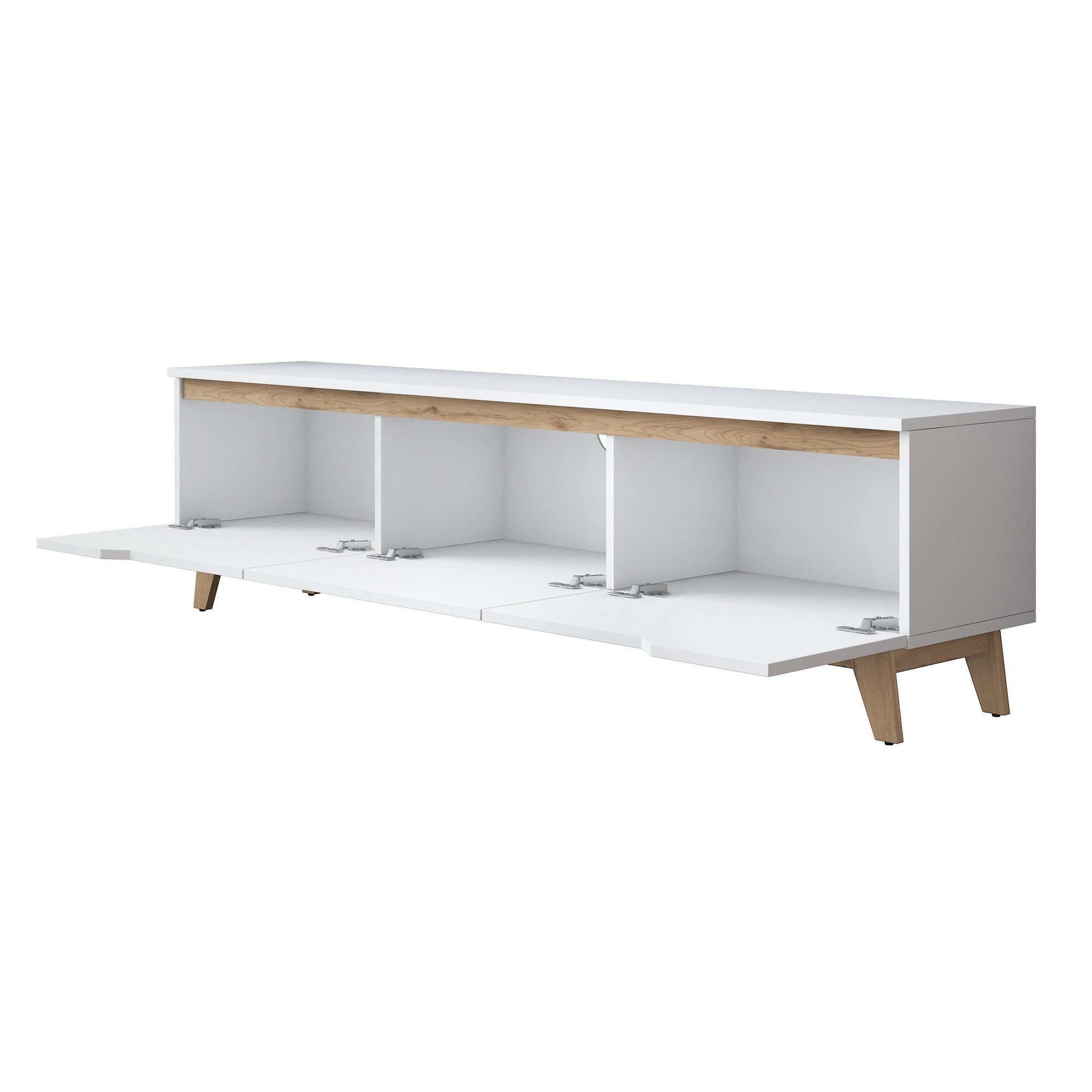 Meubles Tv D1 - Blanc / Noyer