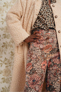 The Randy Trousers In Red Flowers Carpet Velvet