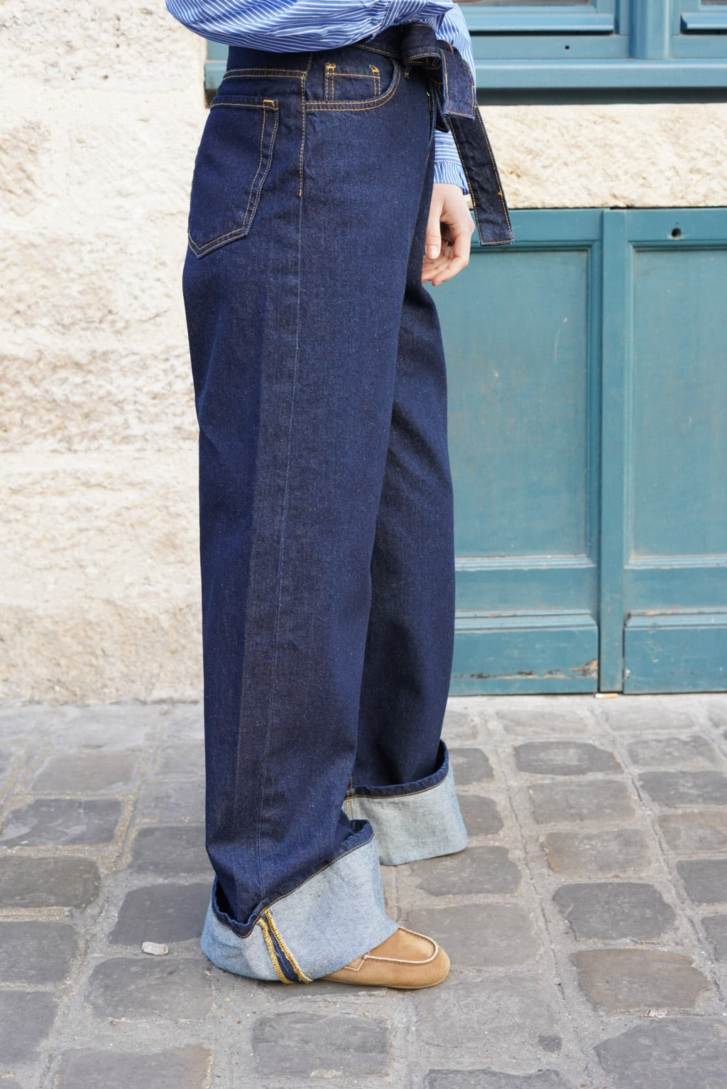 Vaquero Ancho Eliott Denim Oscuro