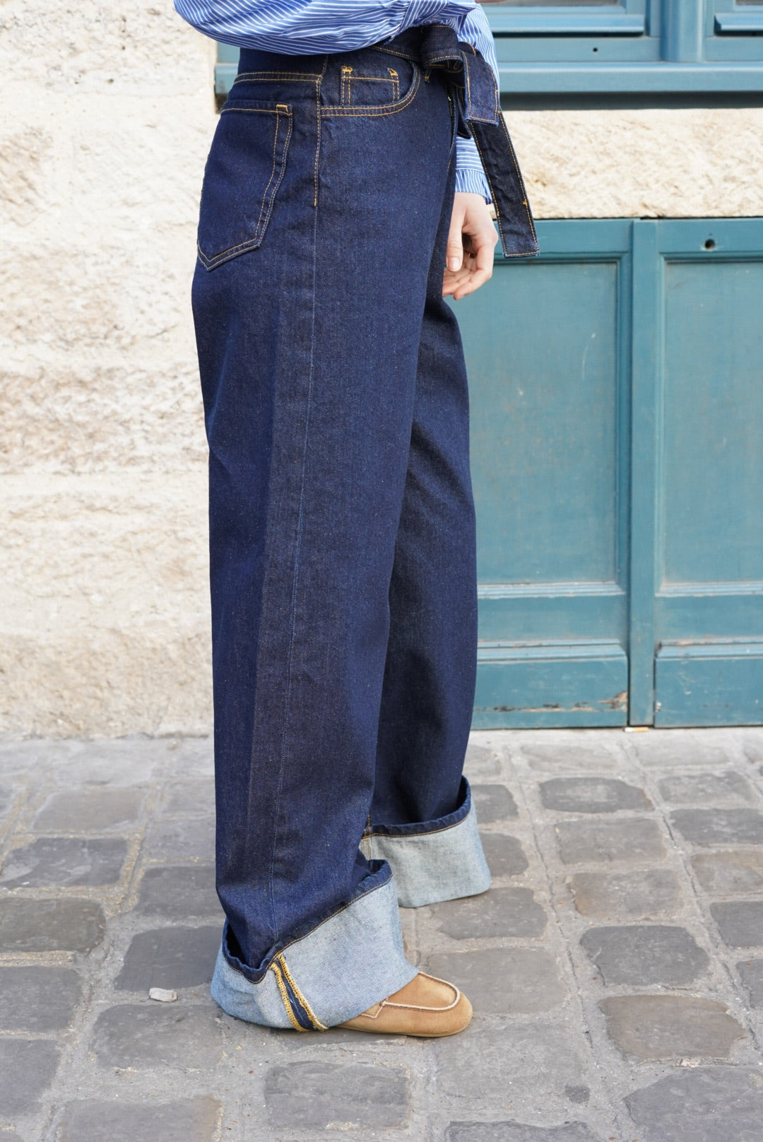 Vaquero Ancho Eliott Denim Oscuro