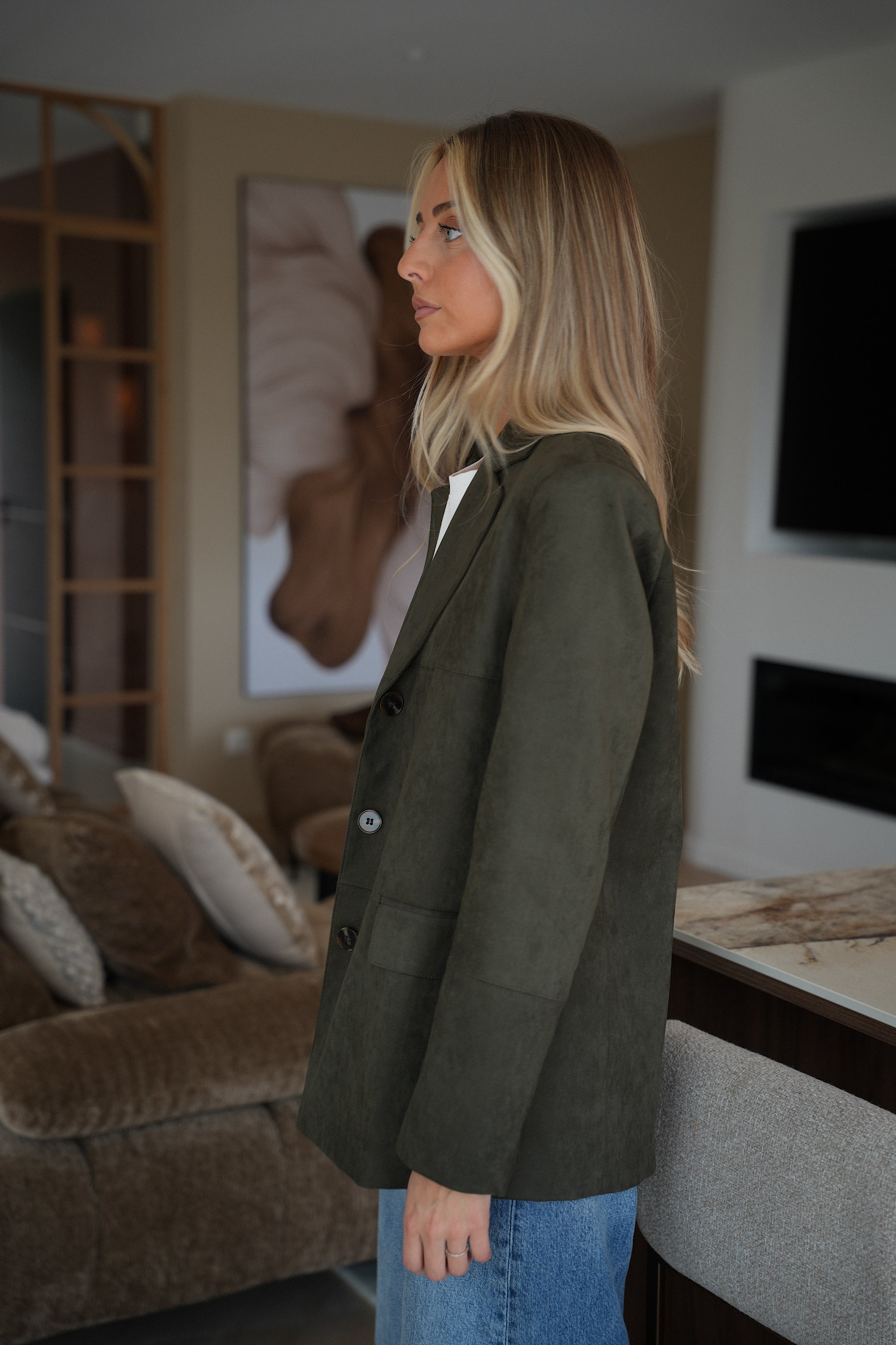 Veste Suédée Marylin - Kaki
