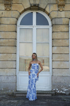 Vestido Selma sin tirantes - Azul