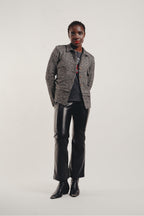 The Rodney Black Leather Effect Trousers
