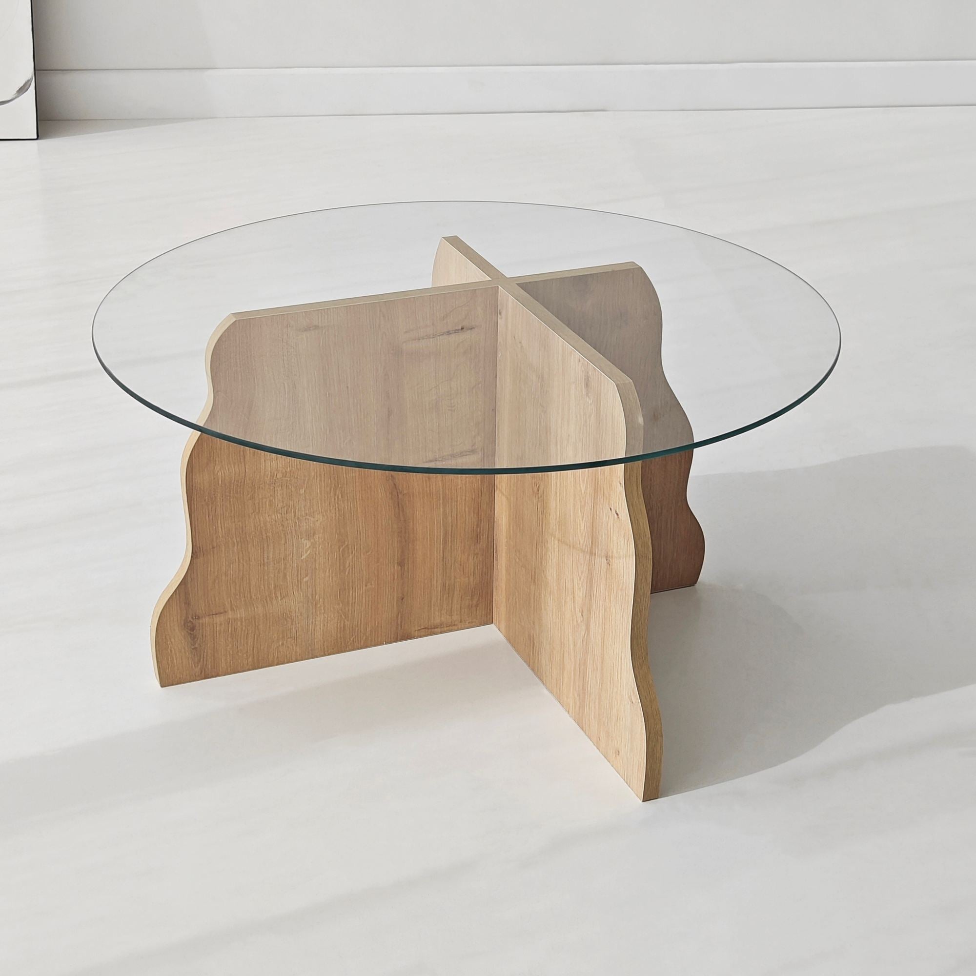 Tables Basses Butterfly - Chêne Saphir / Transparent