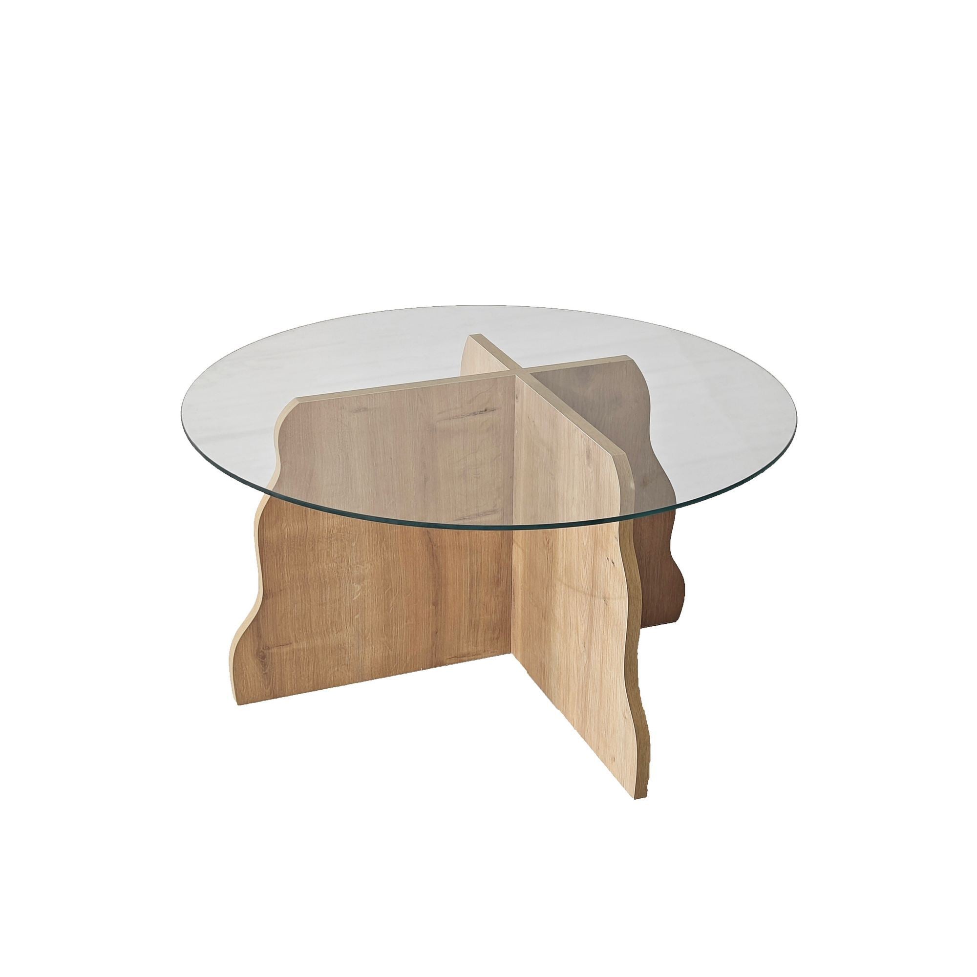 Tables Basses Butterfly - Chêne Saphir / Transparent