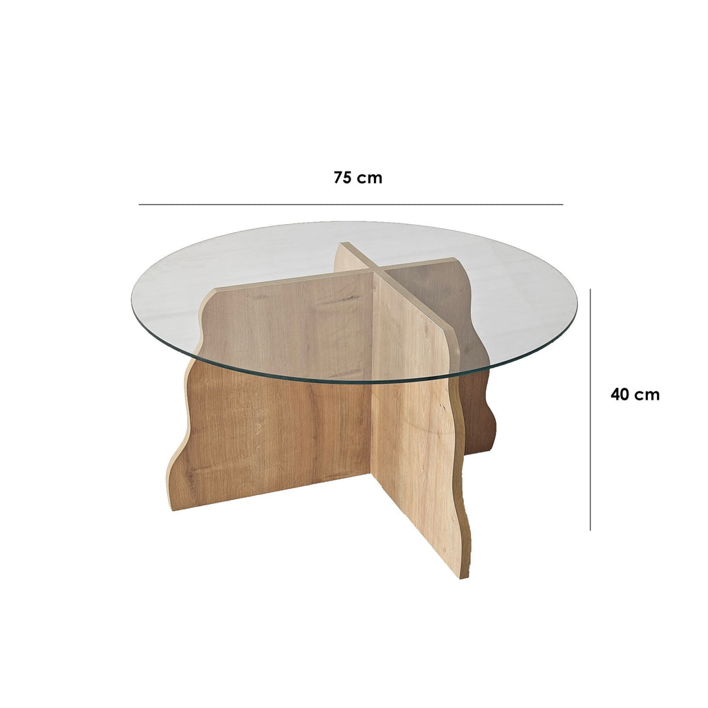 Tables Basses Butterfly - Chêne Saphir / Transparent