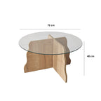 Tables Basses Butterfly - Chêne Saphir / Transparent