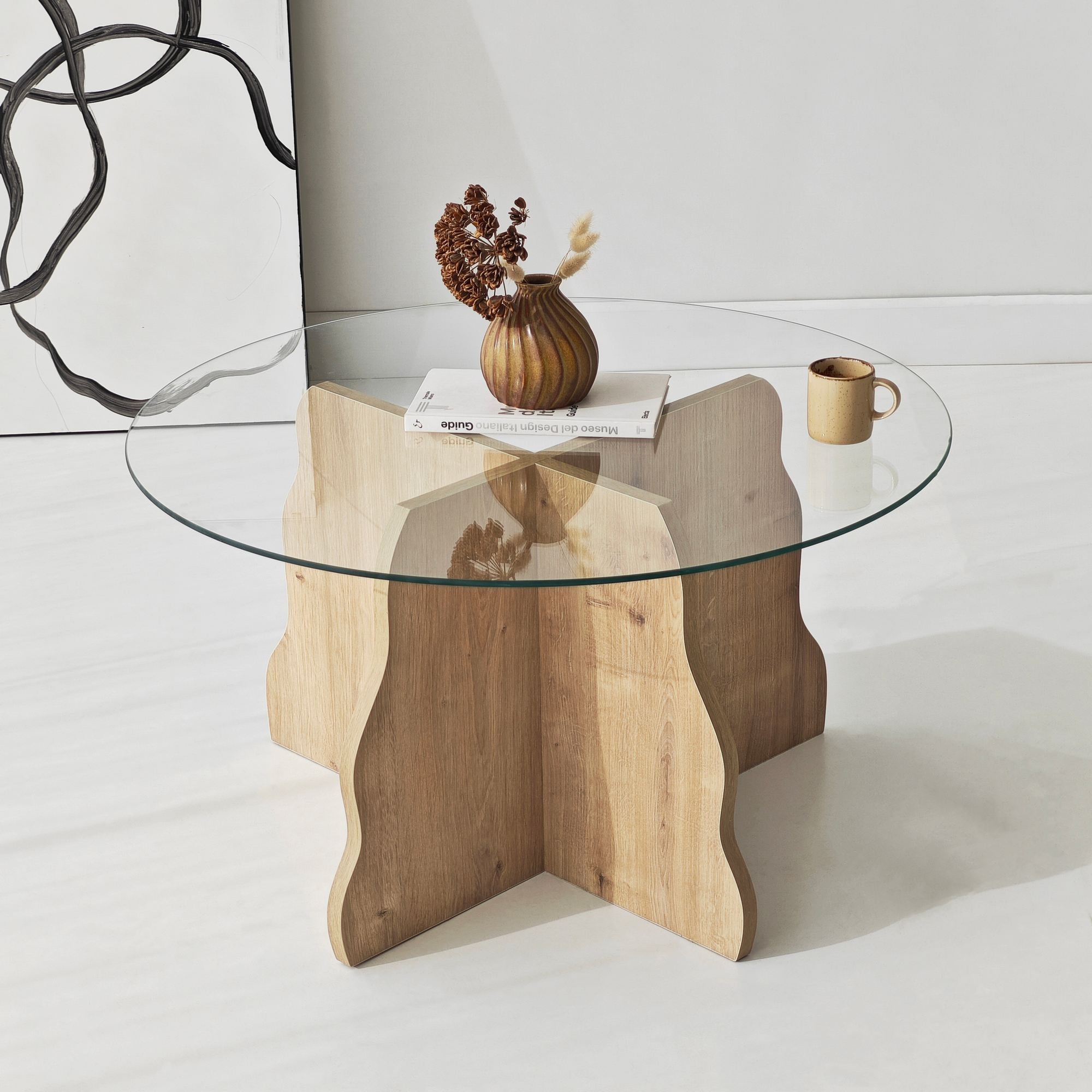 Tables Basses Butterfly - Chêne Saphir / Transparent