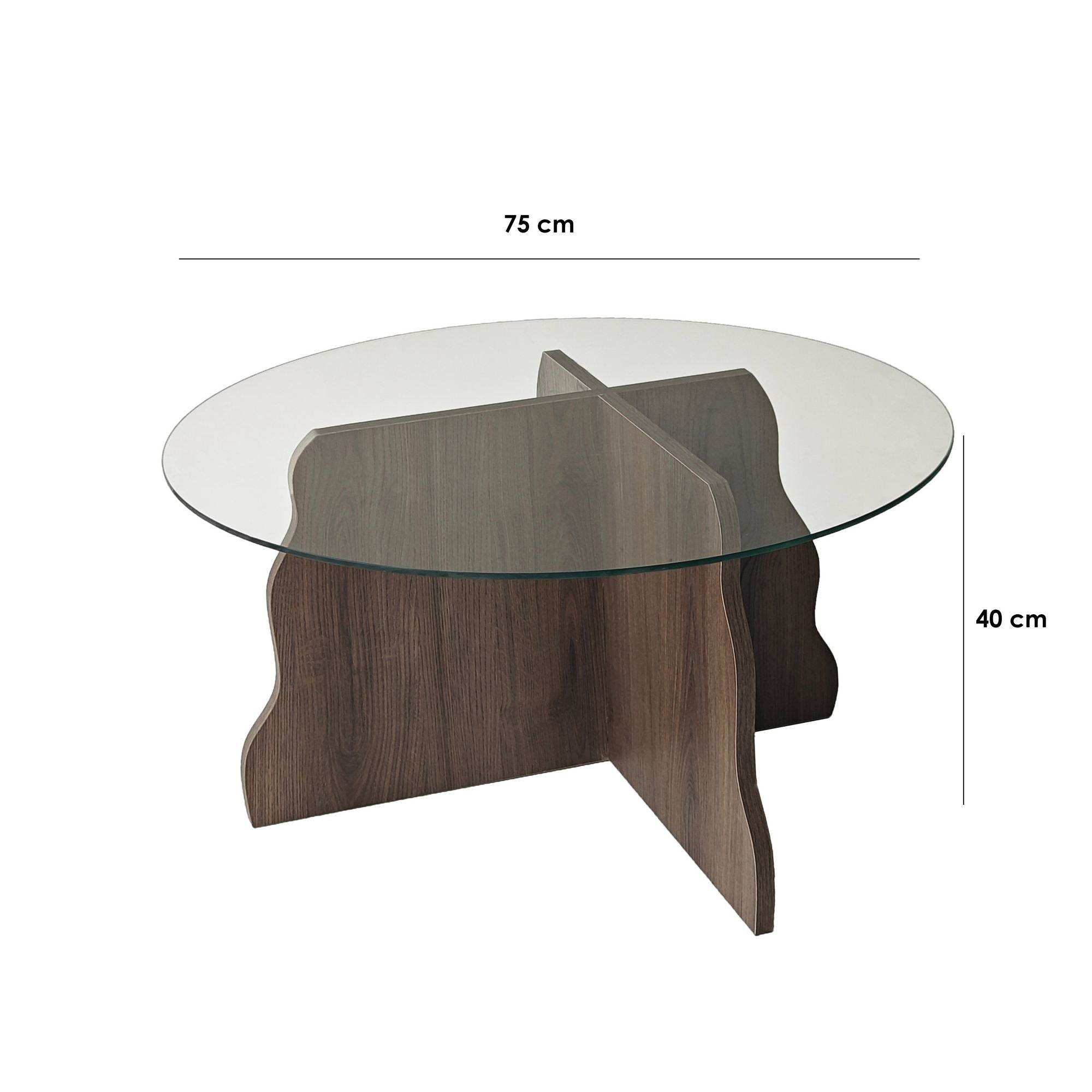 Tables Basses Butterfly - Noyer / Transparent