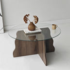 Tables Basses Butterfly - Noyer / Transparent
