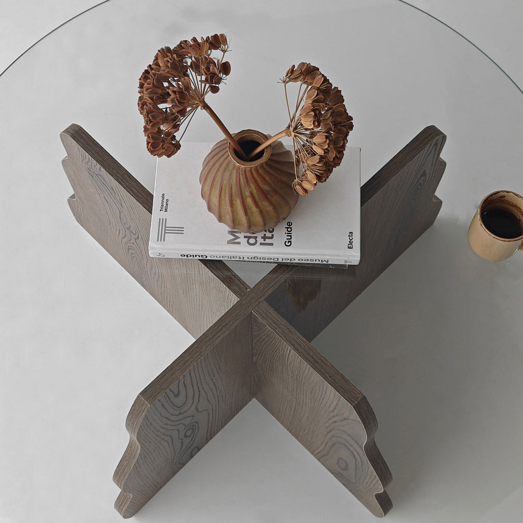 Tables Basses Butterfly - Noyer / Transparent