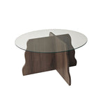 Tables Basses Butterfly - Noyer / Transparent