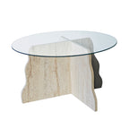 Tables Basses Butterfly - Travertin / Transparent
