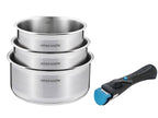 Set 3 Casseroles 16/18/20cm - Acier Inoxydable - Inox
