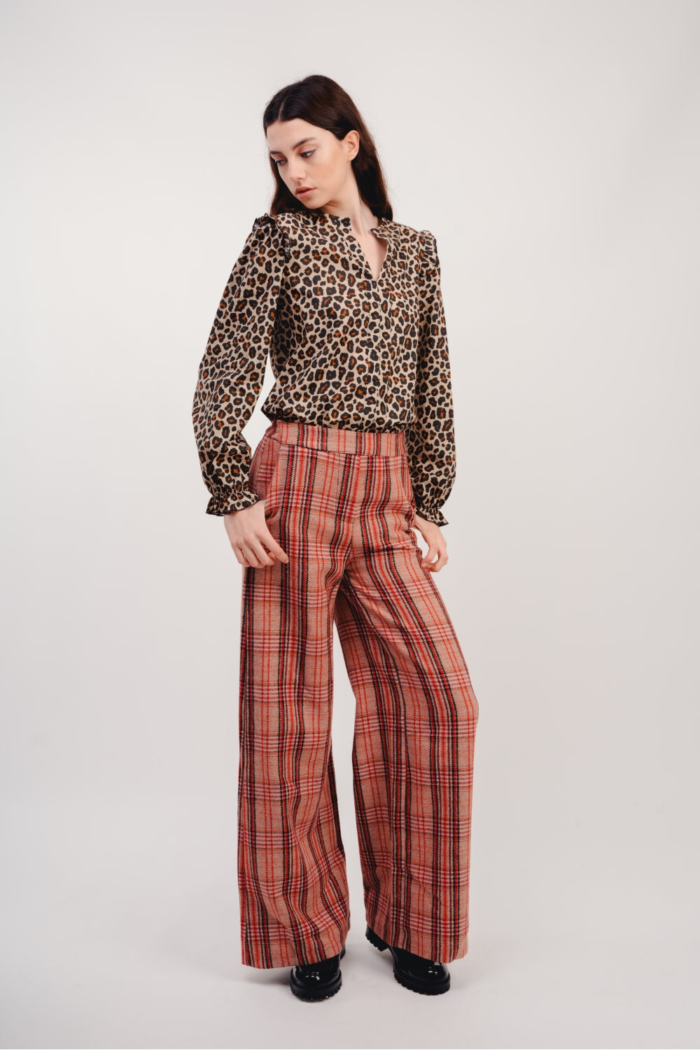 Pantalones a cuadros rojos The Neil A