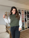 Adèle khaki sleeveless jumper