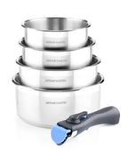 Set 4 Casseroles 14/16/18/20cm - Acier Inoxydable - Inox