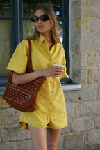 Chloé Yellow Denim Playsuit