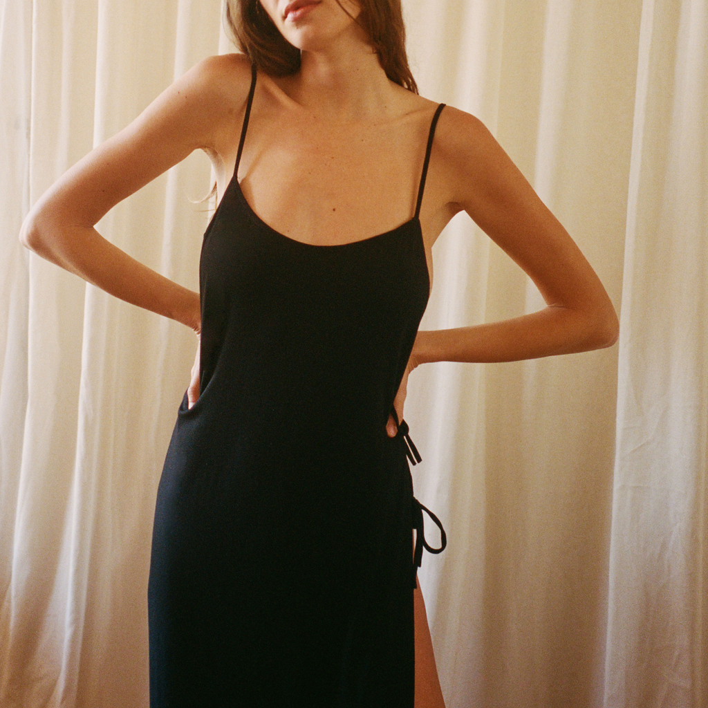 Black One Side Dress