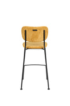 Benson 64,5 Cm - Lot De 2 Tabourets De Bar & De Comptoir - Tissu - Ocre/Jaune