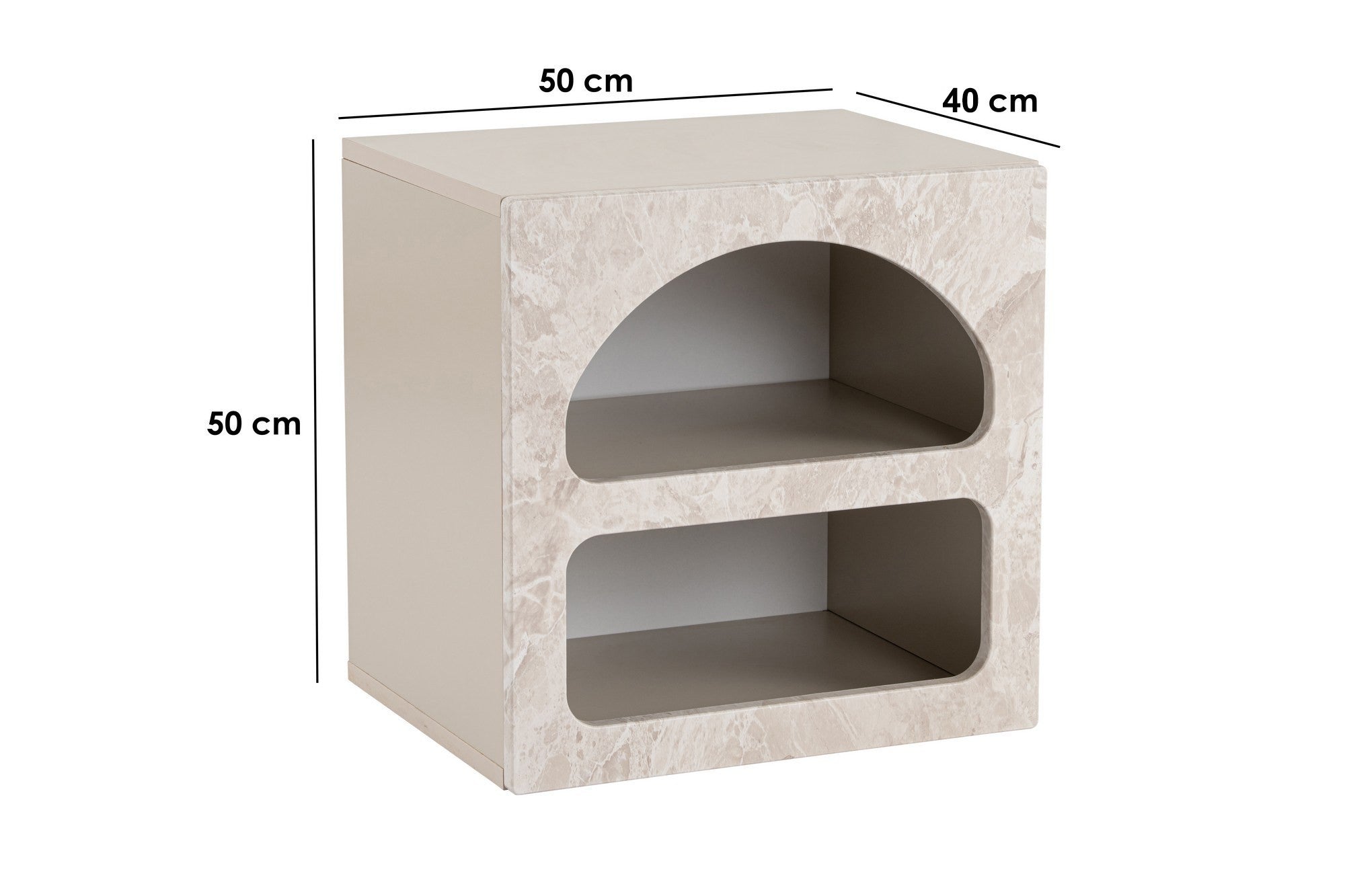 Lorin - Table de Chevet - Travertine