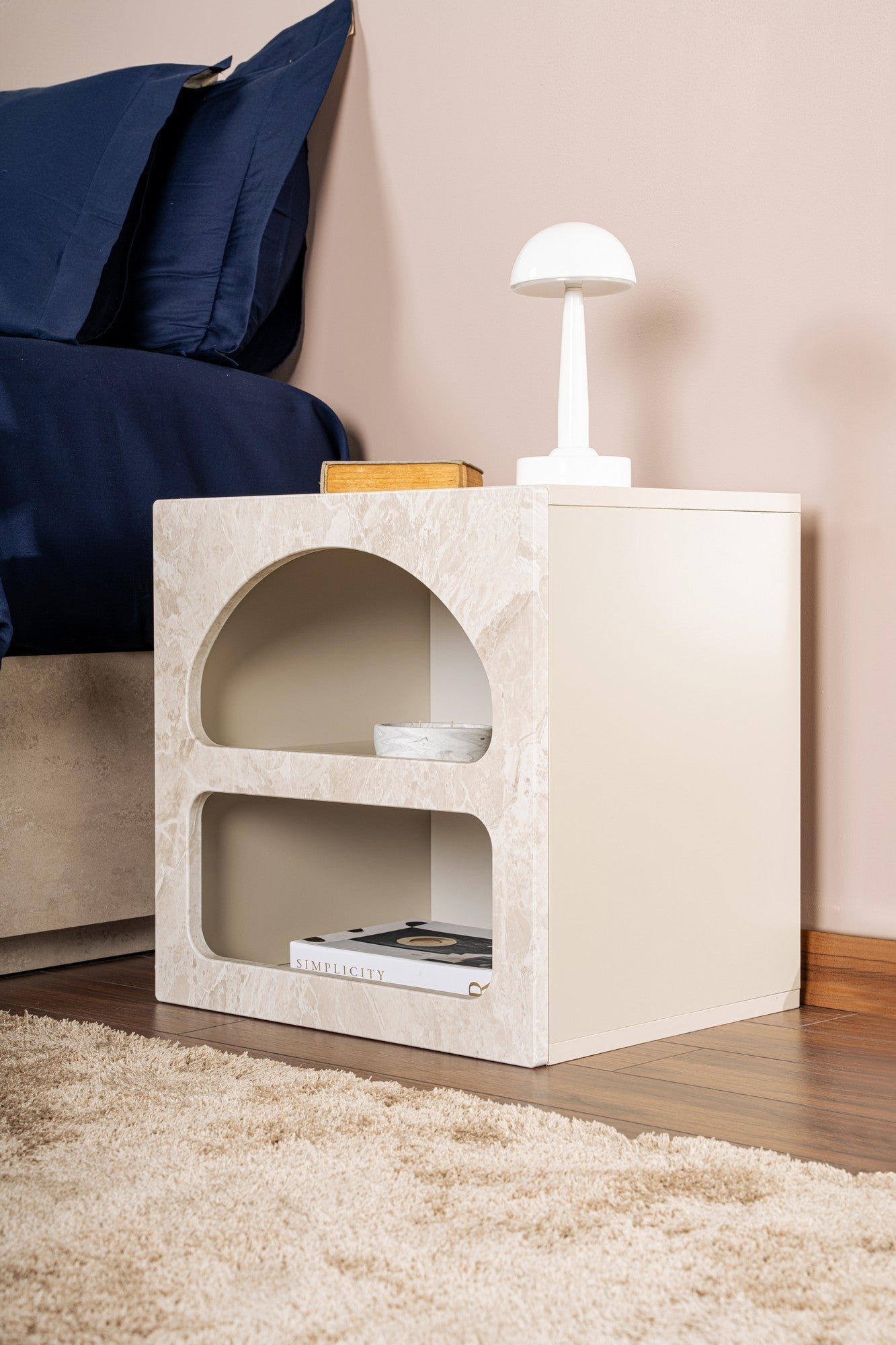 Lorin - Table de Chevet - Travertine