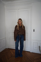Veste Suédée Amelia - Chocolat