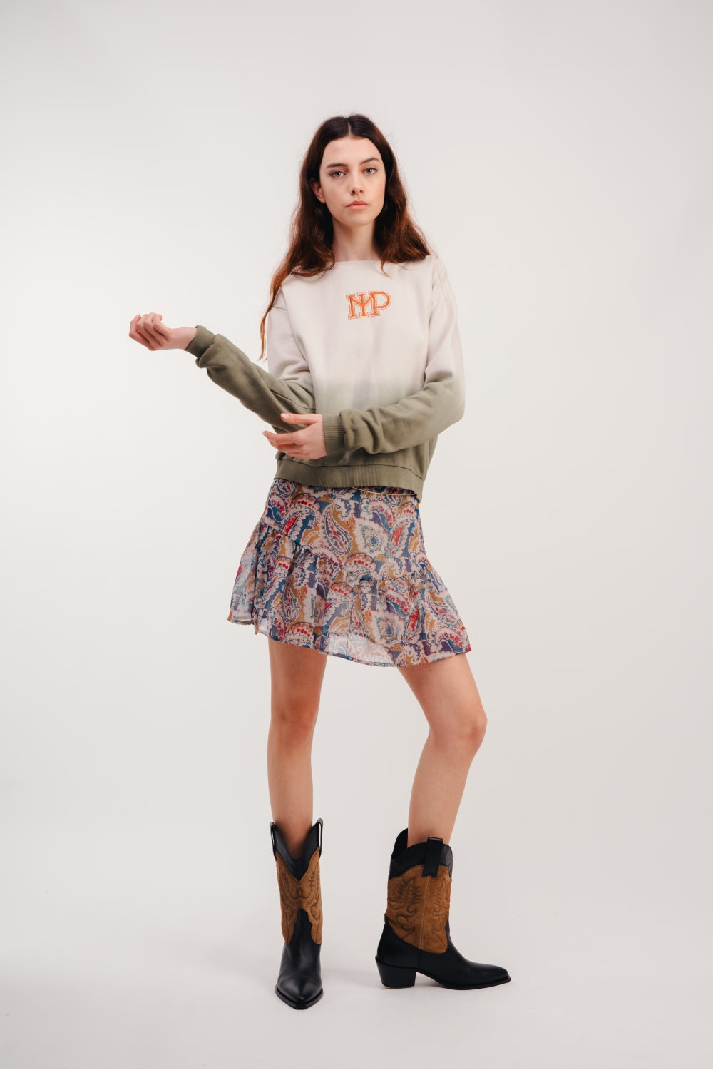 The Rita Military Cashmere Mini Skirt