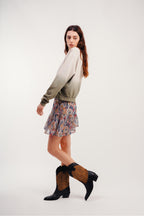 The Rita Military Cashmere Mini Skirt
