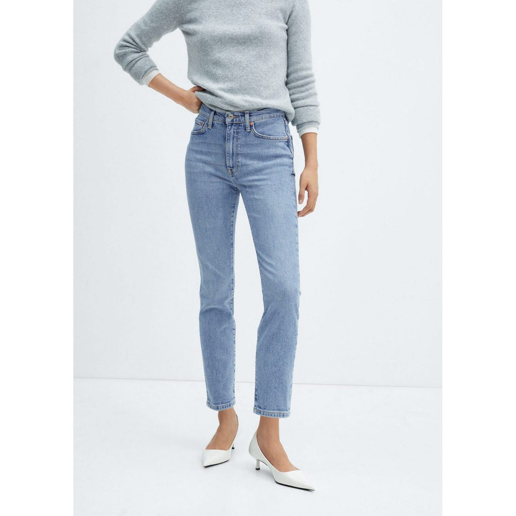 Slim Crop Jeans - Medium Blue