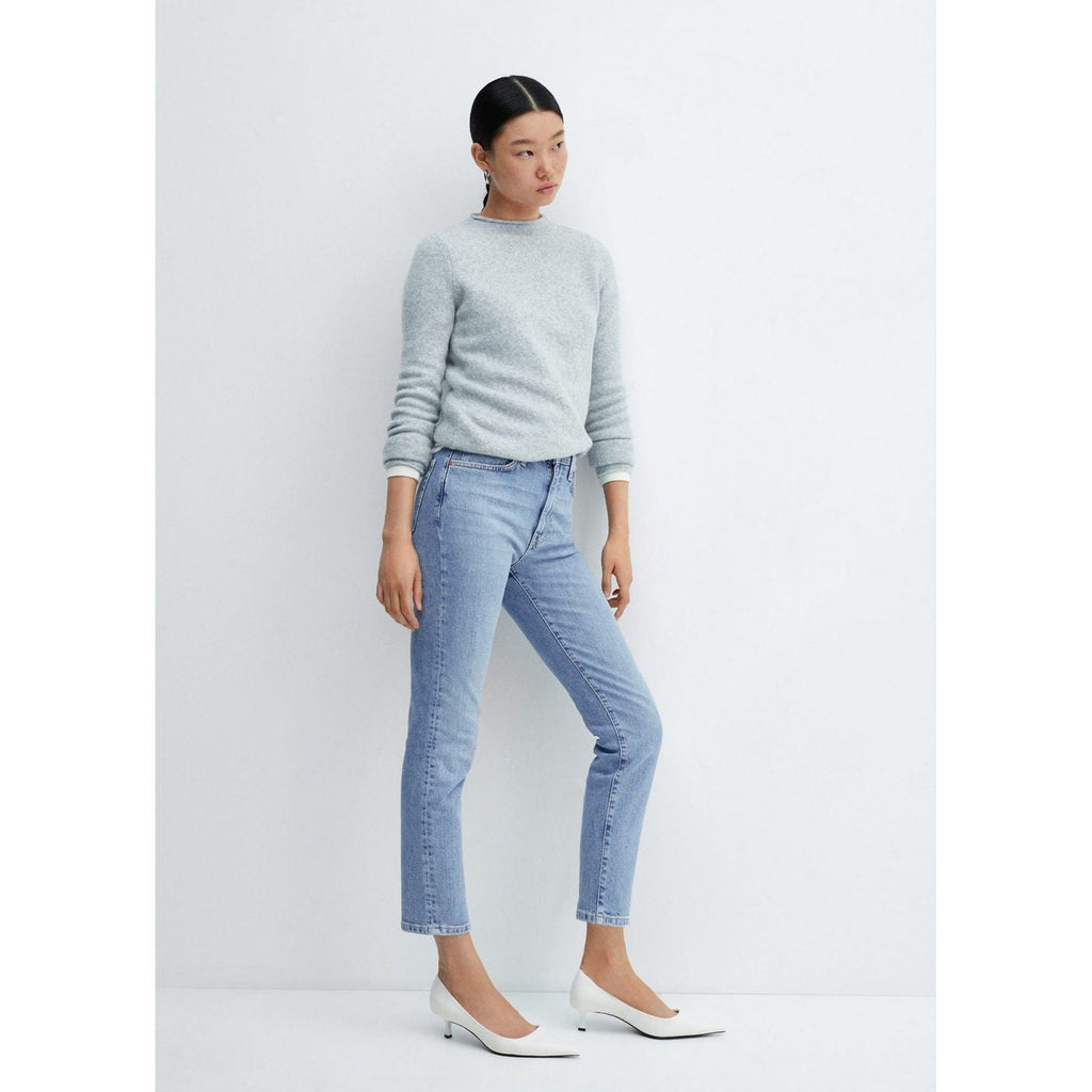 Slim Crop Jeans - Medium Blue