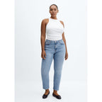 Slim Crop Jeans - Medium Blue