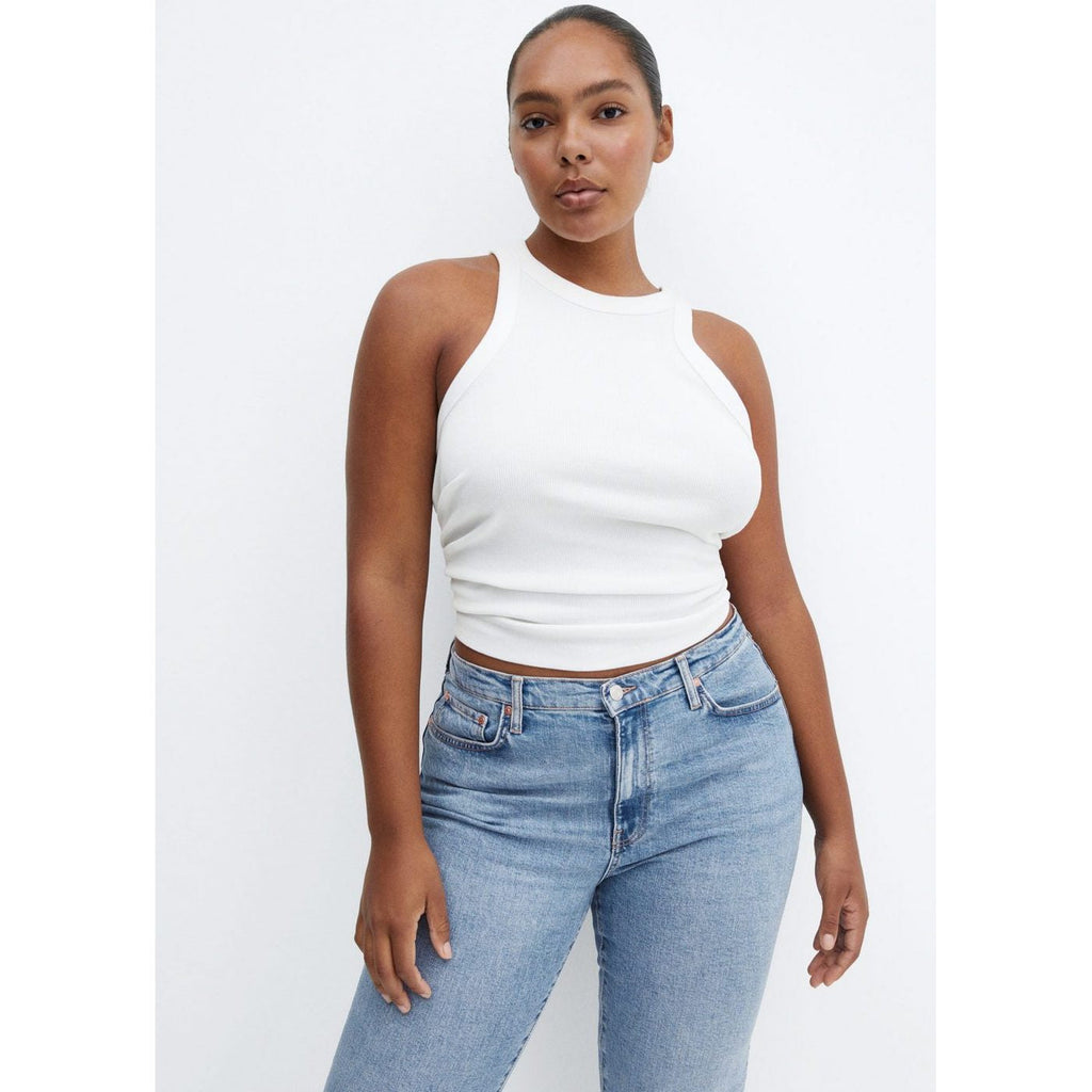 Slim Crop Jeans - Medium Blue