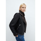 Reversible Faux Leather Jacket - Black