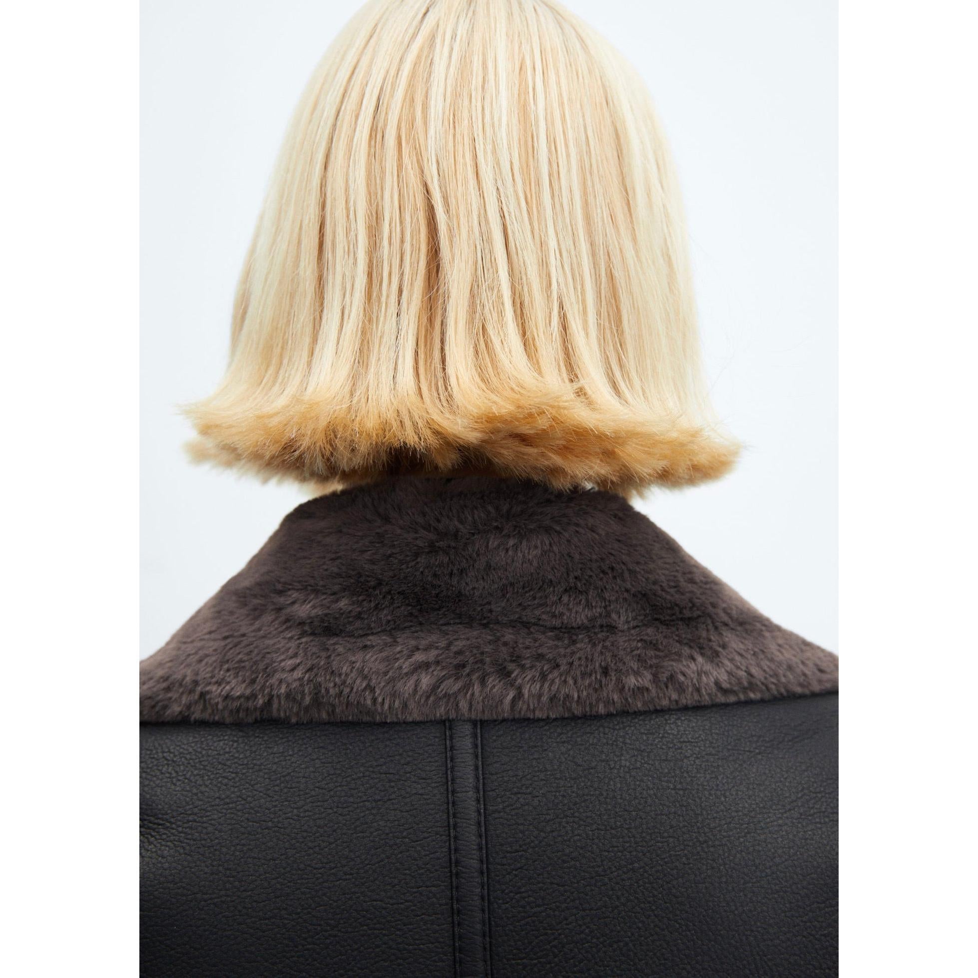 Reversible Faux Leather Jacket - Black