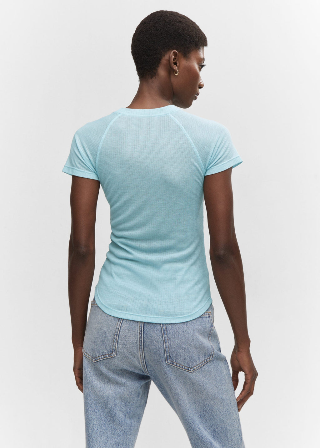 T-Shirt Détail Couture - Sky Blue