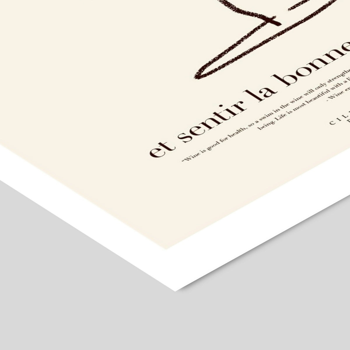 Cille Due X Poster & Frame - Nuota nel buon vino
