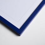 Marco de madera azul acrílico