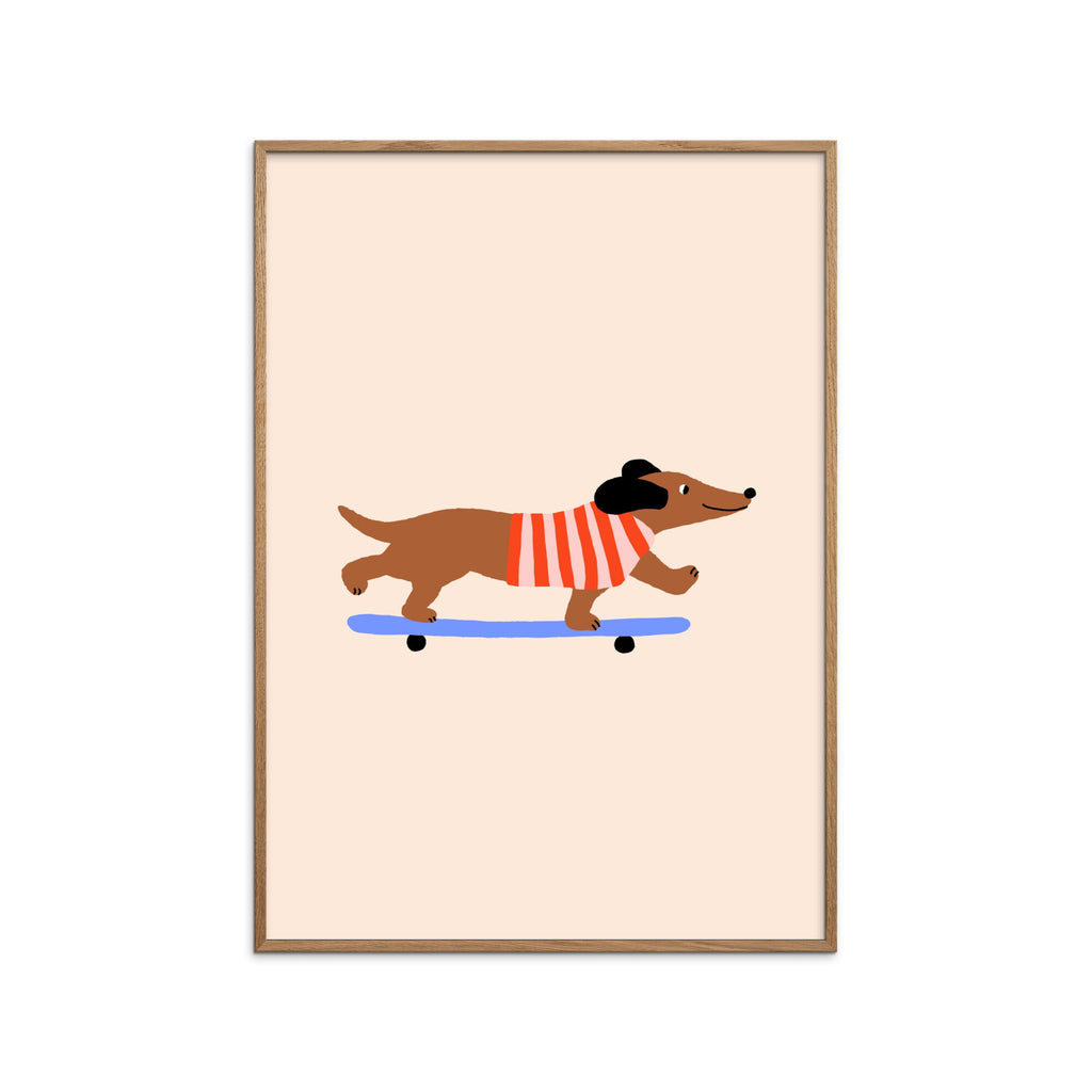 Maren Gross - Dachshund On Skateboard