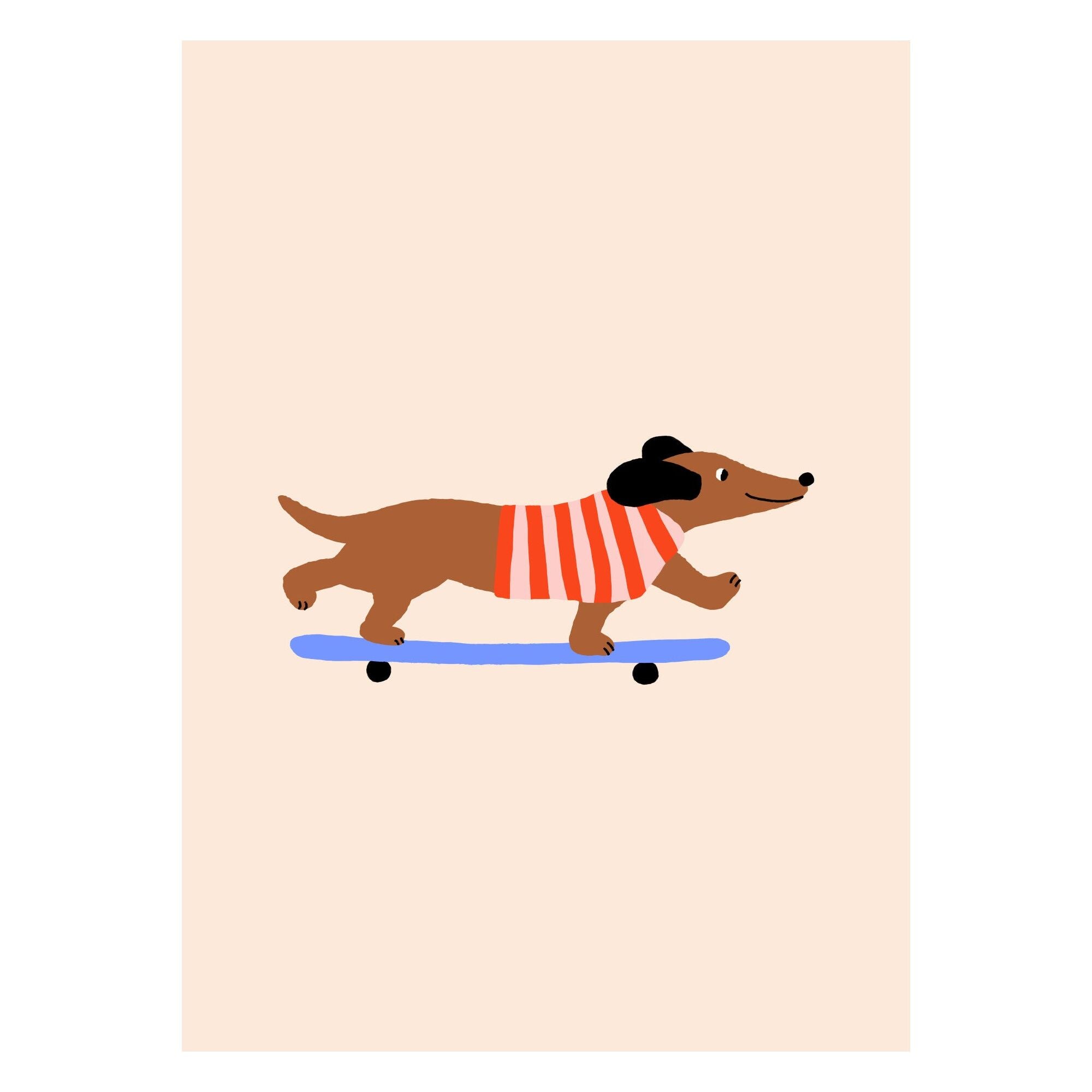 Maren Gross - Dachshund On Skateboard