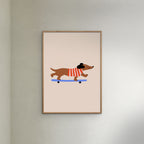 Maren Gross - Dachshund On Skateboard