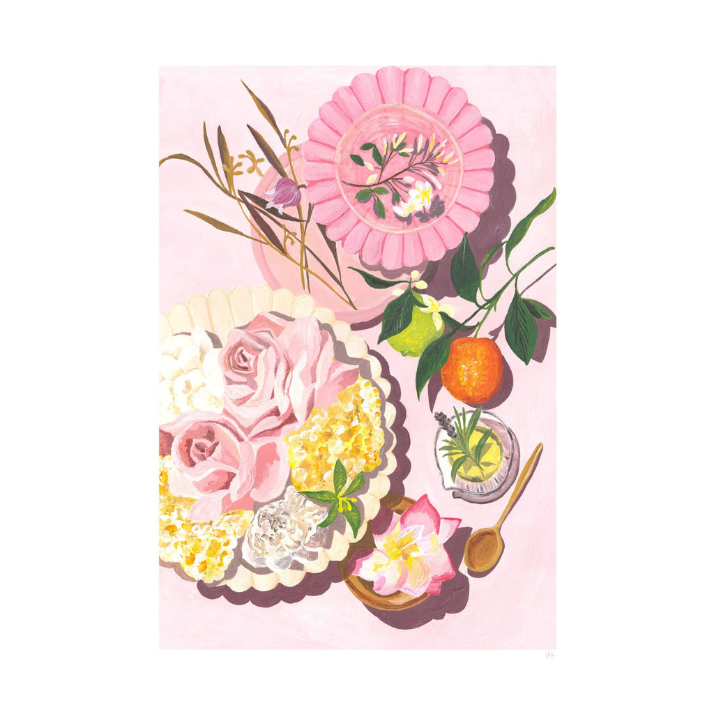 Violets Print House - Plato de flores
