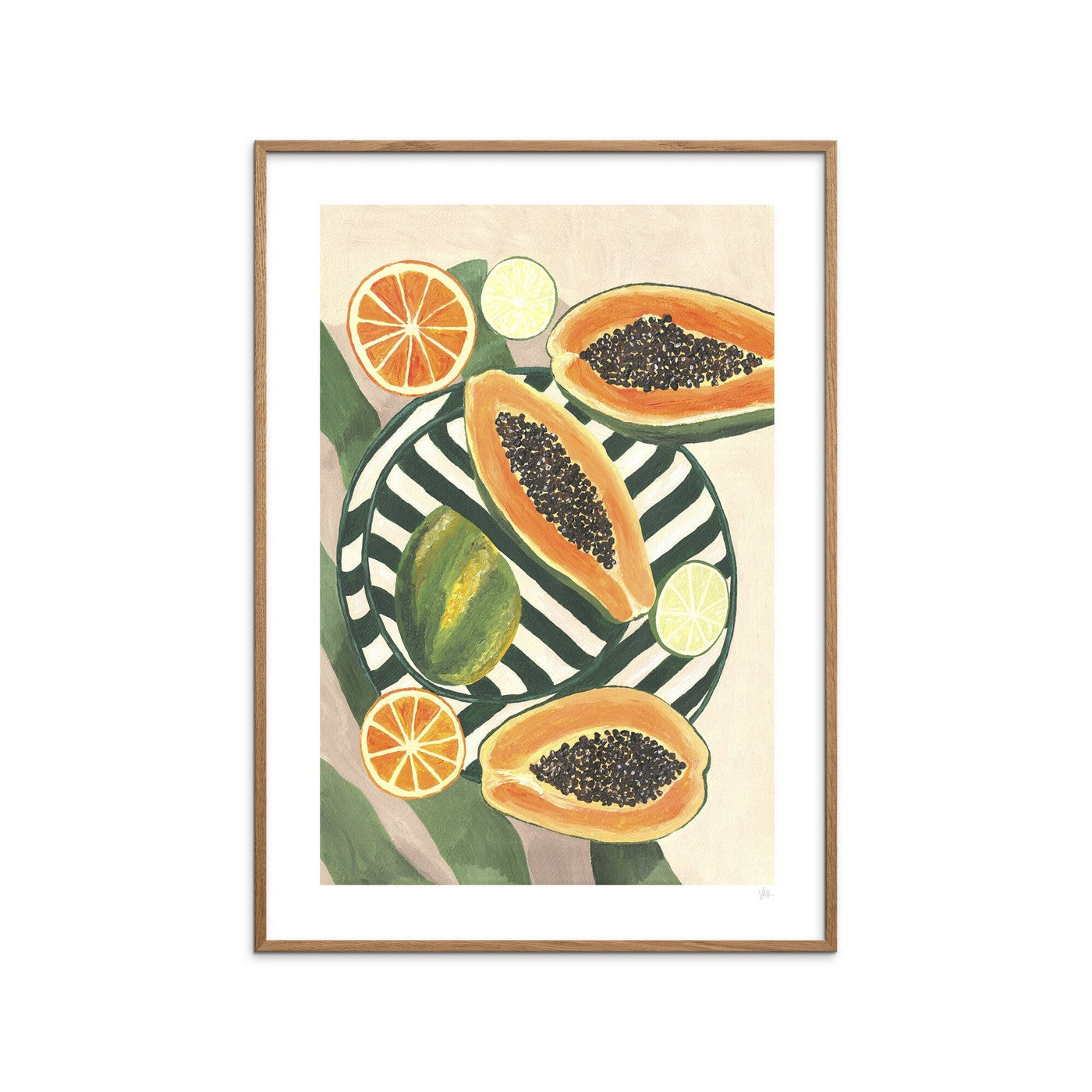 Violets Print House - Papaya And Limes