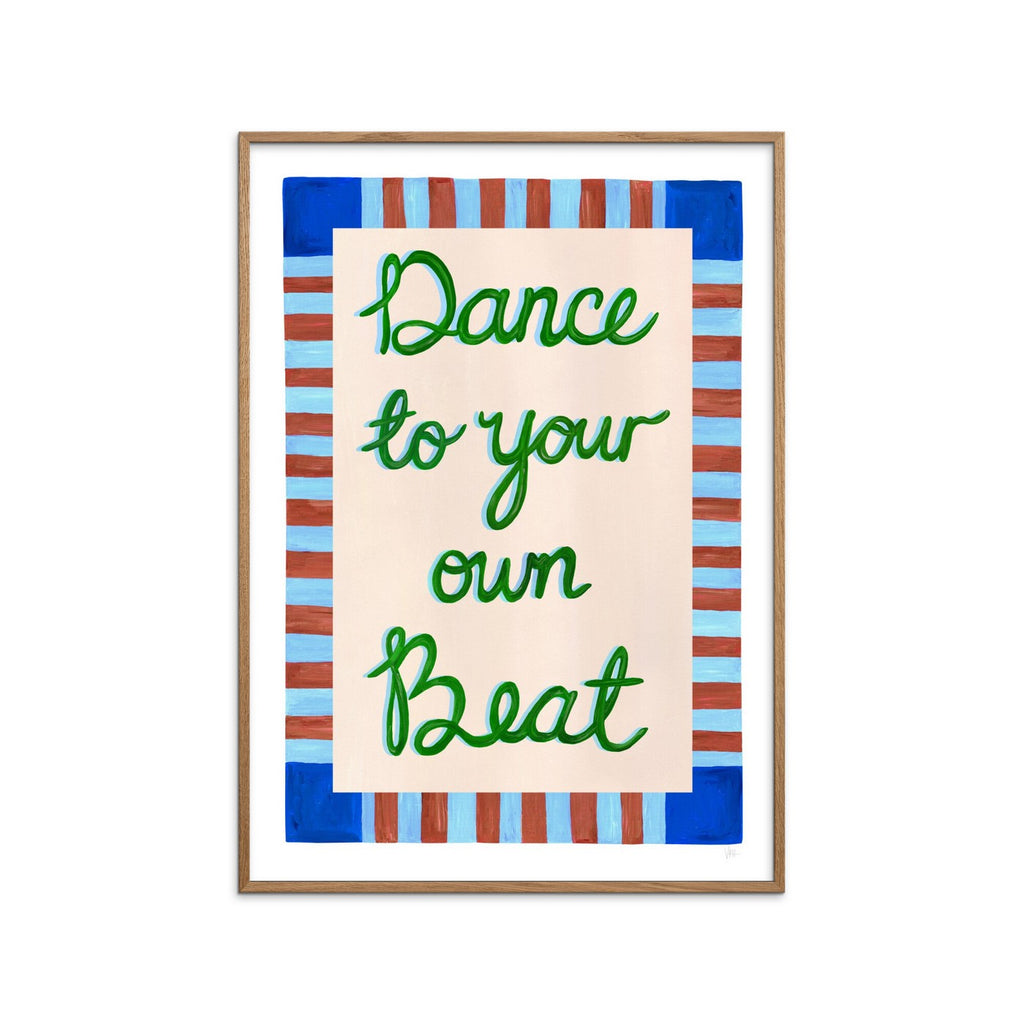 Violets Print House - Dance To Your Own Beat Blue And Green Print