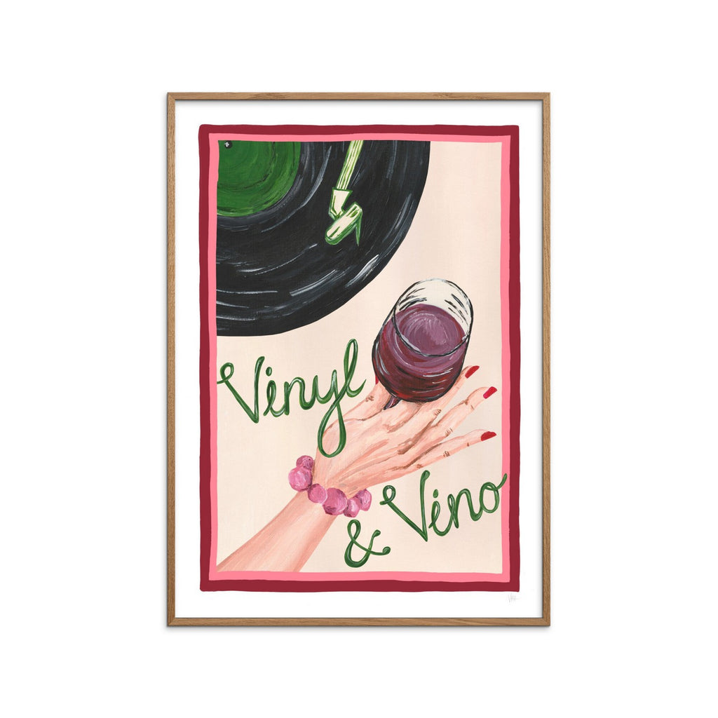 Violets Print House - Lámina musical Vinyl & Vino roja y verde